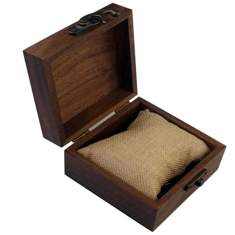 Custom Logo Walnut Wooden Keepsake Box Gift Watch Wood Box